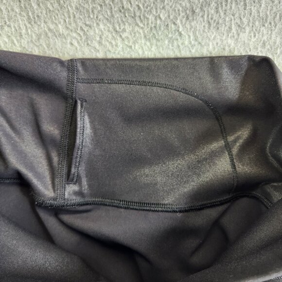 Lululemon Leggings Womens 8 Wunder Under High-Rise Crop 23" Foil Matte Black - Picture 2 of 16
